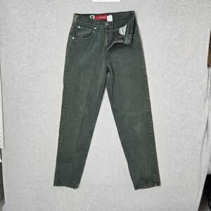 VINTAGE Levi's Silvertab Junior Jeans 3 JR. M 90s USA Green Denim Loose